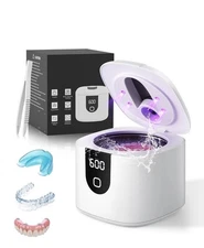 2025 Enhanced Ultrasonic Retainer Cleaner, 2X Efficiency, 45kHz Dentures cleaner