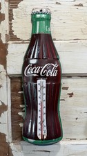 Vintage COCA-COLA Thermometer Coke TCA Tru Temp Made in USA Tin 16” Bottle Soda