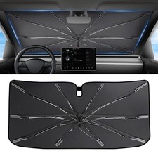2026 Upgraded Windshield Sun Shade Umbrella 7-Layer Vinyl Coating L-61x34.5IN