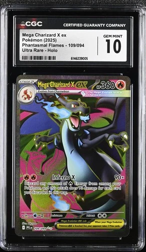 Mega Charizard X EX 109/094 Ultra Rare Holo Pokemon CGC 10 Gem Mint