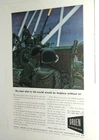 1943 GRUEN Watch advertisement, Anti-Aircraft gun aiming, WWII, print ad