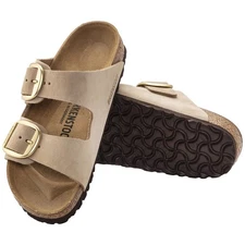 Birkenstock Women's Arizona Big Buckle Sandals, Sandcastle, EU 39/ US 8 REGULAR