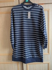 George Ladies Sweatshirt Size 10 Brand New Blue with White Stripes