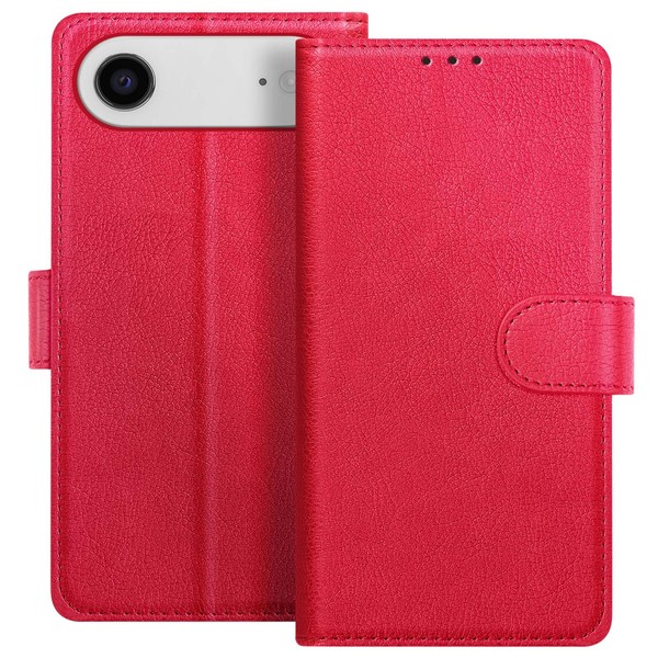 Avizar, Chesterfield Klappetui Iphone Air Mit Kartenfach Und Standfunktion, Rot-image