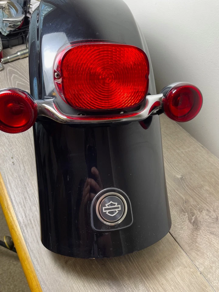 OEM 09-23 Harley Touring Street Electra Glide W/Lights Back Rear Fender Black Foto 3 de 4