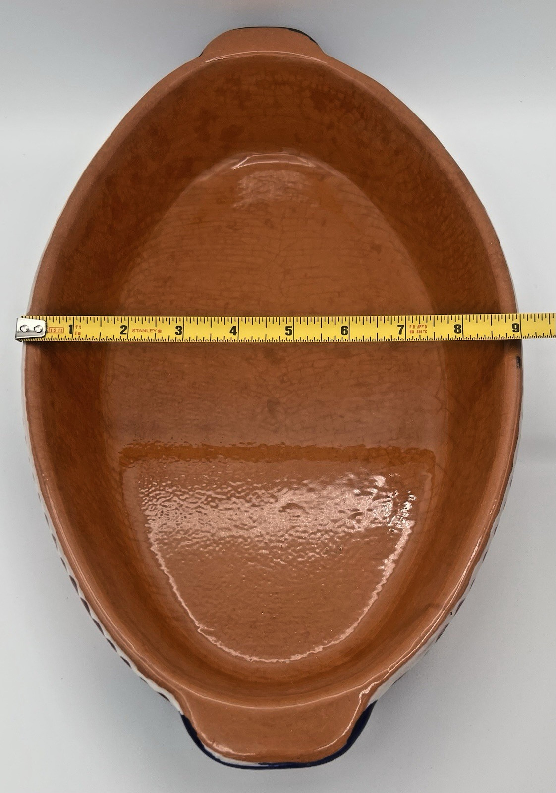 Vietri Italy Solimene Campagna Royal Blue Fish Pesce Ceramic Serving Dish 16"