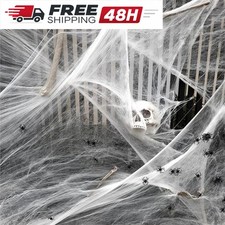 Halloween Spider Web Decoration Stretchy Artificial Cobweb Party Prop