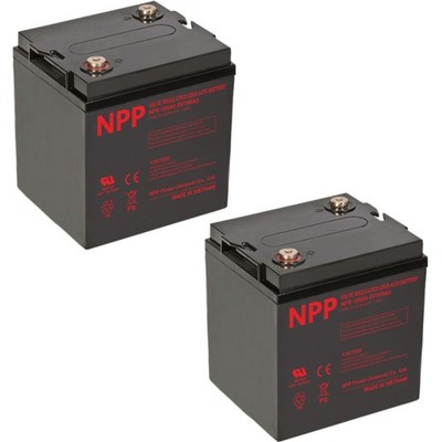 2PC NPP NP6-100Ah 6V 100Ah AGM VRLA General Series Battery
