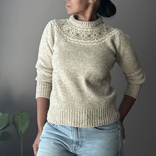Vintage Northern Isles Wool Fair Isle Sweater Women’s Medium M Tan Cottagecore, Size M, $29.99 - Photo 7