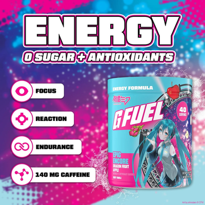 G Fuel Hatsune Miku Epic Encore Tub (Dragon Fruit Apple) Energy