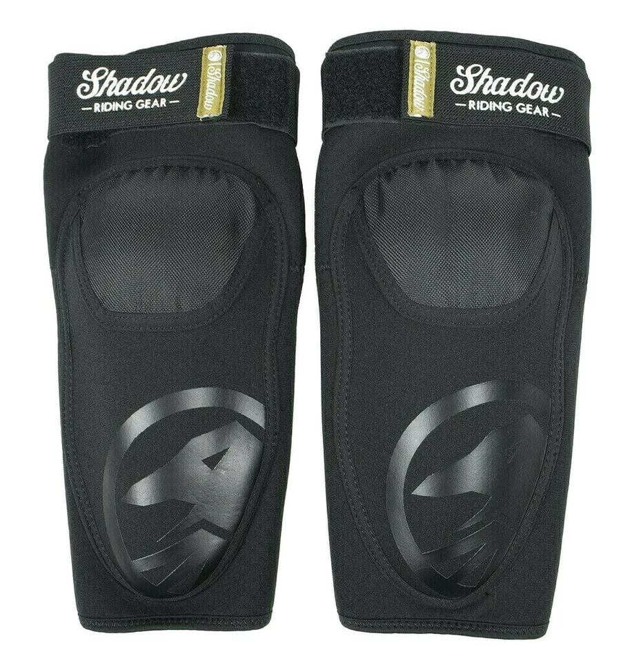 SHADOW CONSPIRACY SUPER SLIM V2 ELBOW PADS SLIM FIT BMX MOTO SKATE BLACK NEW Foto 3 de 4