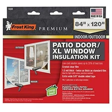 Premium 1.5m Heavy Duty 84"x120" Patio Door XL Window Shrink Film Insulation Kit