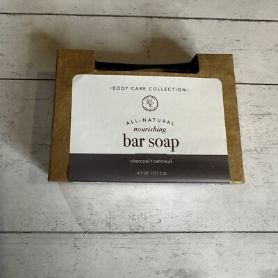 ROWE ORGANICS All Natural Nourishing BAR SOAP 4.5oz Charcoal + Oatmeal New