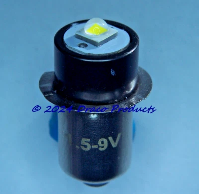 DRACO PRODUCTS 5.0W- Cree LED Upgrade PR Bulb for 1-6 Cell Flashlight 1.5V -9V Headlight
