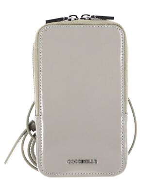 COCCINELLE Flor Shiny Hi-Tech Phone Bag Handytasche Tasche Gelso beige Neu