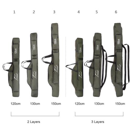 Portable Rod Bag Folding Fishing Carrier Storage Case Bags For Carp Canvas Gift - Afbeelding 1 van 18