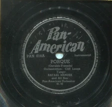 RAFAEL MENDEZ (Porque / Acercate Mas) LATIN 78 RPM  RECORD