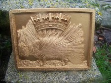 RE0196 PROMO  BLASON MURAL   PORC EPIC   MEDIEVAL ARMOIRIE  PIERRE RECONSTITUEE