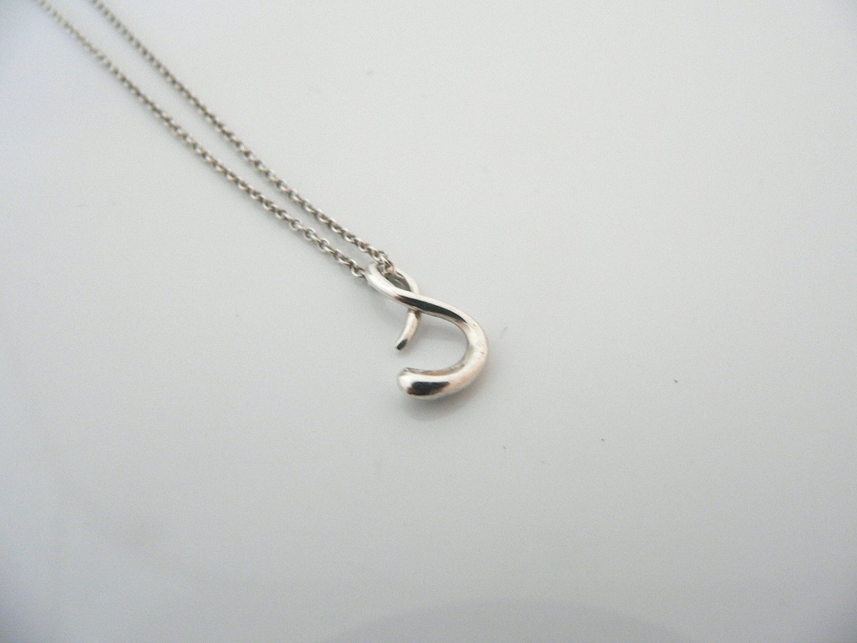 Tiffany & Co Silver Peretti Alphabet S Necklace Pendant Chain Personal Gift Love View 5