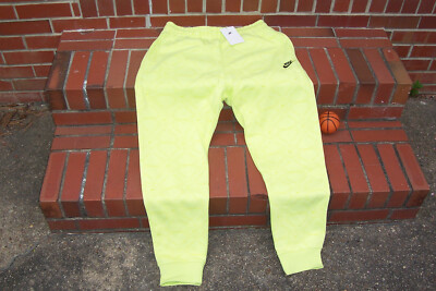 *NEW* Nike Swoosh NSW CLUB FLEECE VOLT Yellow Men's Joggers Sweatpants M/Medium