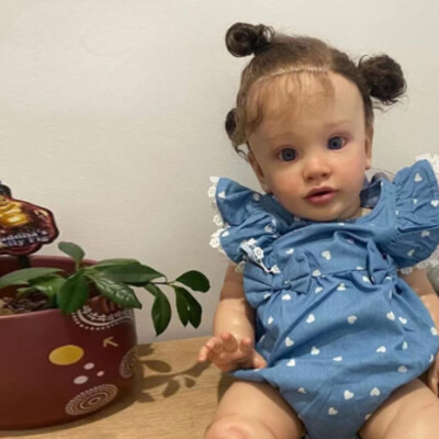 Lovely 26in Painted Toddler Reborn Doll Finished Baby Girl Cloth Body Xmas Gift