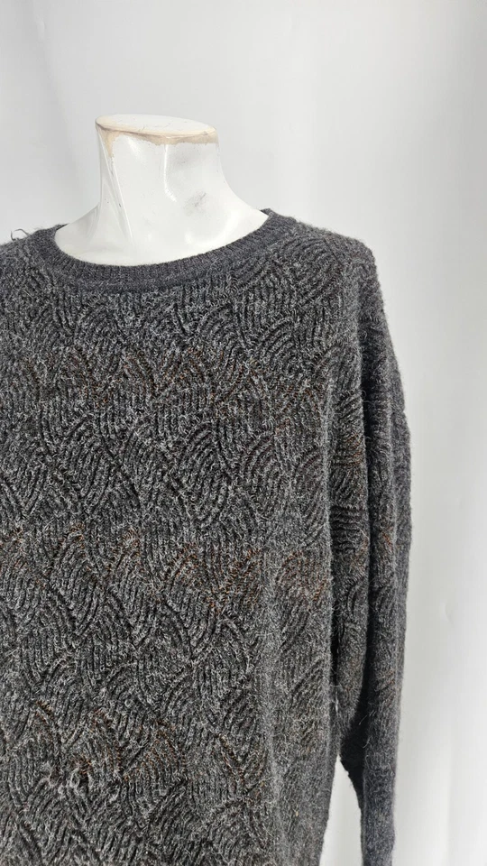 Peruvian Connection Men's Sweater Extra Large Gray Baby Alpaca Pima Cotton... - Image 2 of 4