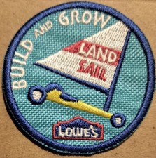 Lowe's Build and Grow Land Sail embroidered sew on patch