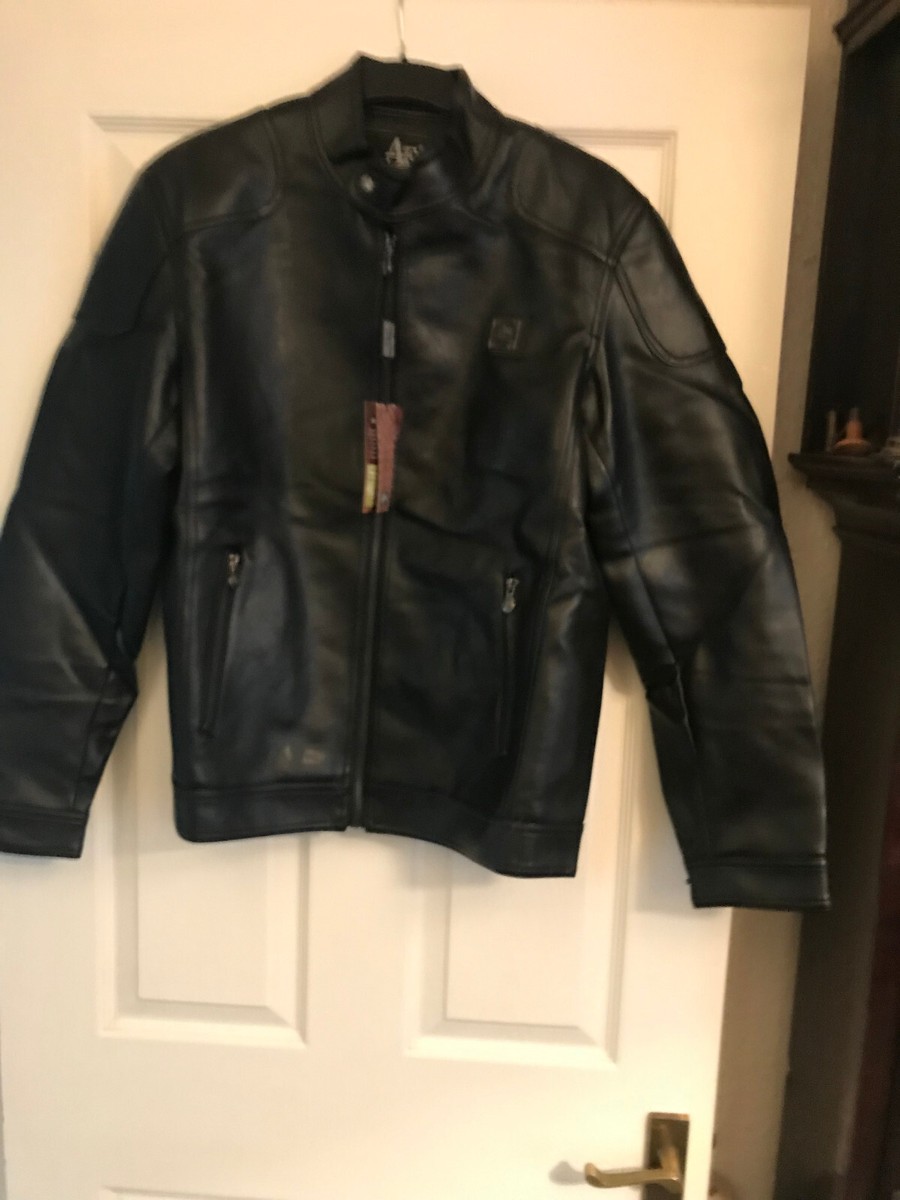 Andrea Ermanni Faux Black Leather Jacket Size Medium. New with