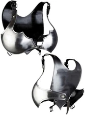 Medieval Warrior Lady Steel chest Breastplate Armor Halloween Costume
