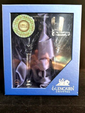 GLENCAIRN BICCHIERI DA VINO CRISTALLO COLLEZIONE DAVINCI SET DI 2 NUOVI IN SCATOLA ORIGINALE
