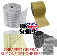 80cm Diamante Effect Ribbon in Light Gold for Cake Trim Bridal Clothing Decor