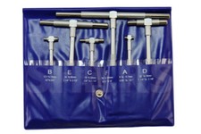 6 Pc 5/16" - 6" Satin Chrome Telescoping Gage Set T-Bore Hole Gauge