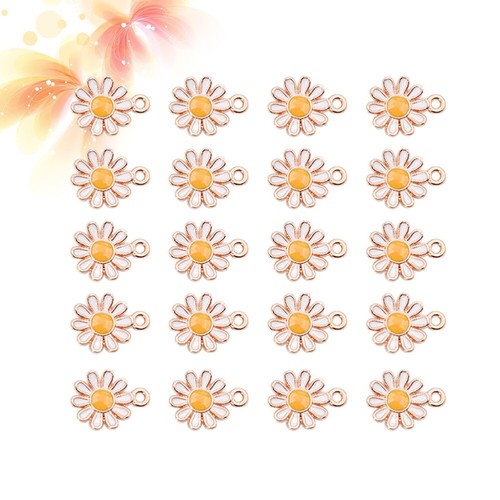 20x Sonnenblumen-Anhänger Aus Legierung - Gelbe Charms Für Schmuck & Schlüsselanhänger