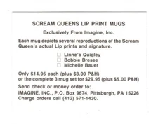 1991 Imagine, Inc. Scream Queens II Hollywood Honeys Information Card #3