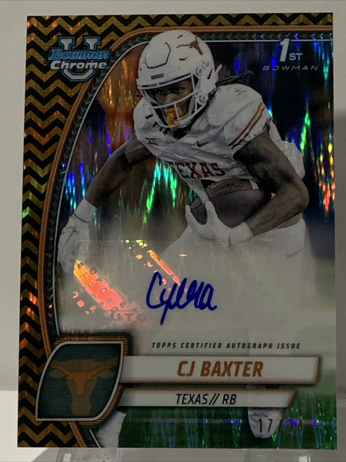 2024 Bowman U Chrome - Black & Gold Stealth AUTO #PACBA CJ Baxter 1st 17/24