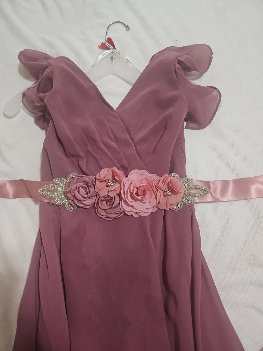 Dusty rose maternity bridesmaid cheap dress