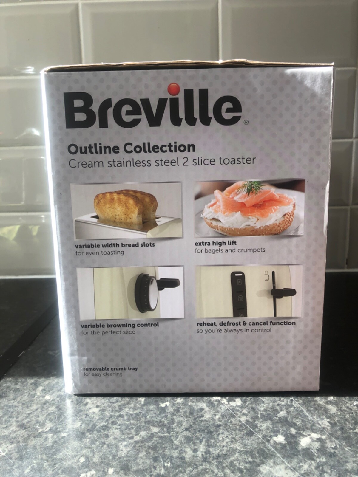 Breville ITT990 Stainless Steel Wide Slot 2 Slice Toaster 800W Cream eBay