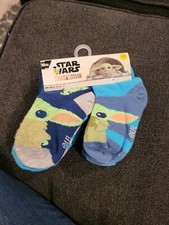 DISNEY STAR WARS MANDALORIAN TODDLER BOYS 2T-3T ANKLE SOCKS 5 PAIR NWT opened