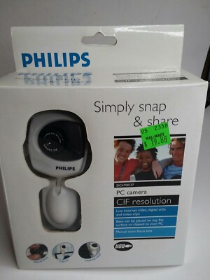 Philips simply snap and share PC camera sic470037 new!