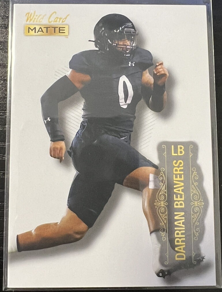 2022 Wild Card Matte White Darrian Beavers #MB-29 New York Giants
