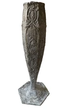 Antique WB Mfg. Co. Weidlich Bros. Repousse Dutch Windmill Scene Vase 12"