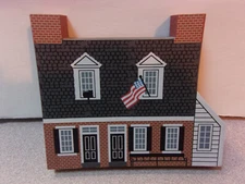 Vintage The Cat's Meow Barbara Fritchie House Wooden Shelf Sitter- 1997 - SIGNED