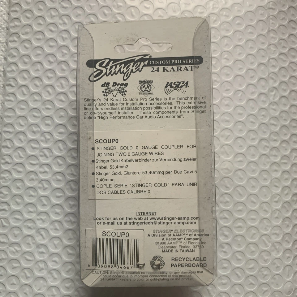 Stinger 24k Gold Series SCOUP0- 0 AWG Gauge Crimpless Barrel Splice - Image 2 of 2