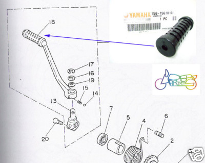 Yamaha R5 RD350 RD400 RZ350 RD350YPVS RD350LC Kick Starter Rubber