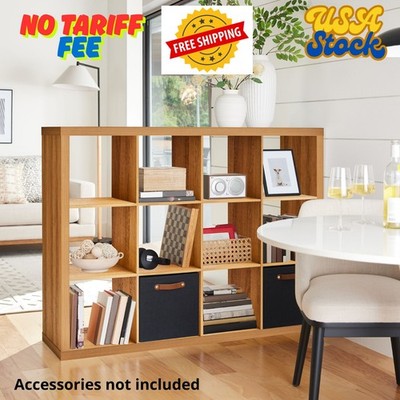 12 Cube Storage Organizer, Light Honey