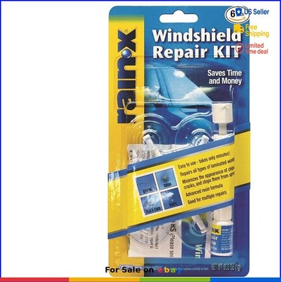 Windshield Repair Kit 6 Pack Advanced Resin Formula Minimizes Chips Cracks