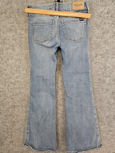 Abercrombie Kids High Rise Flare Jeans Patchwork Girls 5/6 Long Boho Stretch - Picture 4 of 15