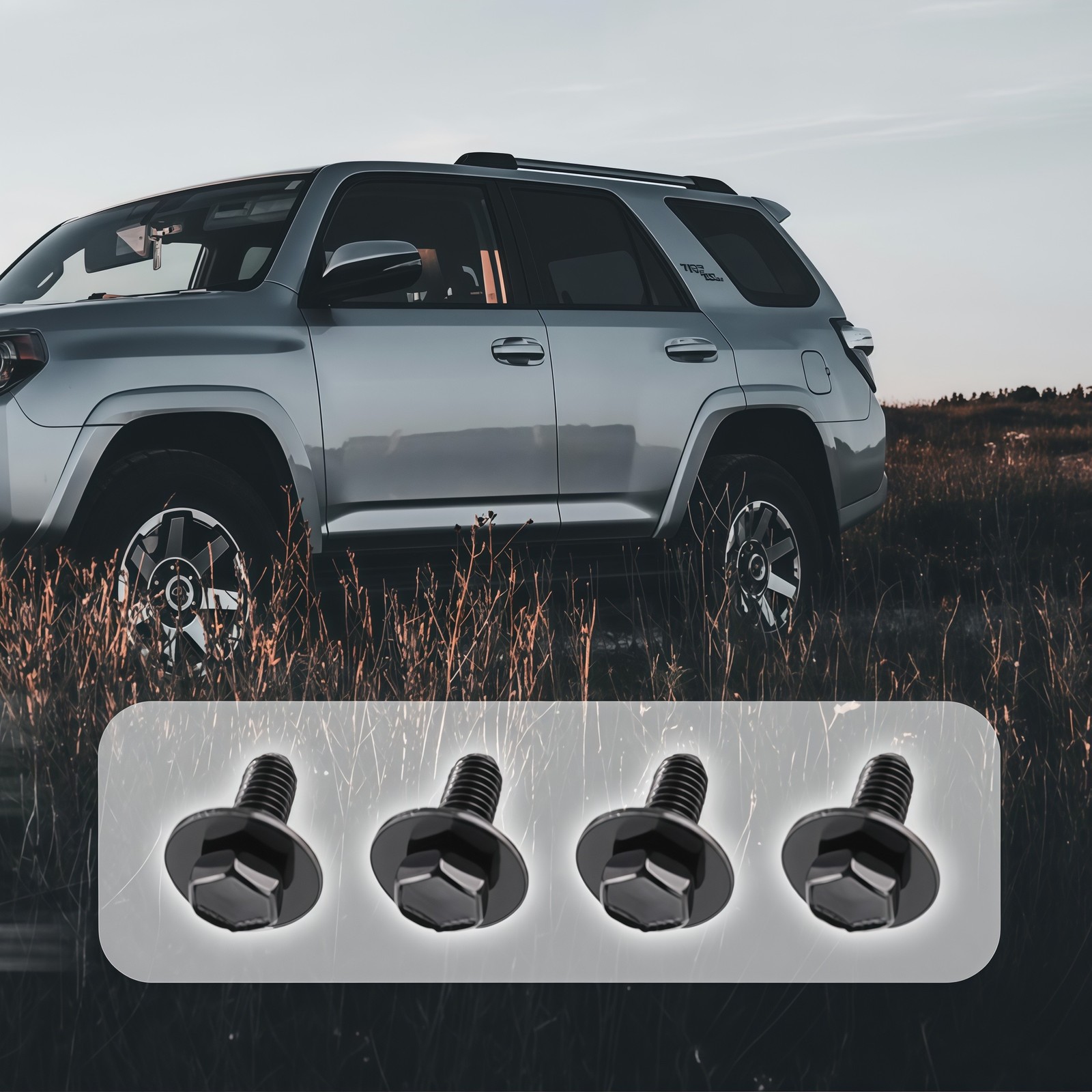 4PCS 12mm Top Front Skid Plate Bolts&Gasket Fits Toyota Tacoma 4Runner FJ Tundra