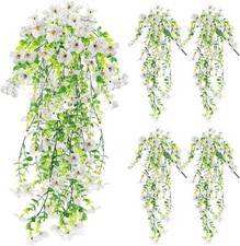 4PCS Artificial Flowers Faux Daisy UV Resistant Hanging Flowers Outdoor Decor