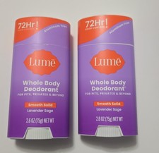 Lume Whole Body Women  s Deodorant, Lavender Sage 2.6oz, Lot Of 2